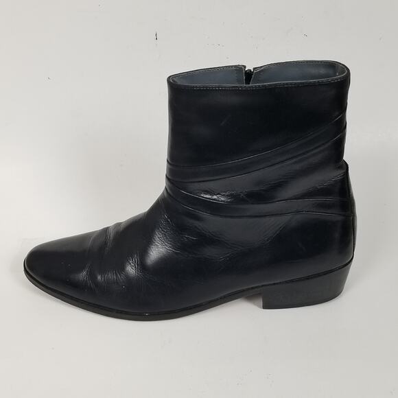 Nunn Bush Ankle Boots Men's 13 Wide Black Leather Beatle Chelsea Retro Classic - Picture 7 of 13